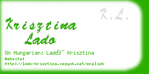 krisztina lado business card